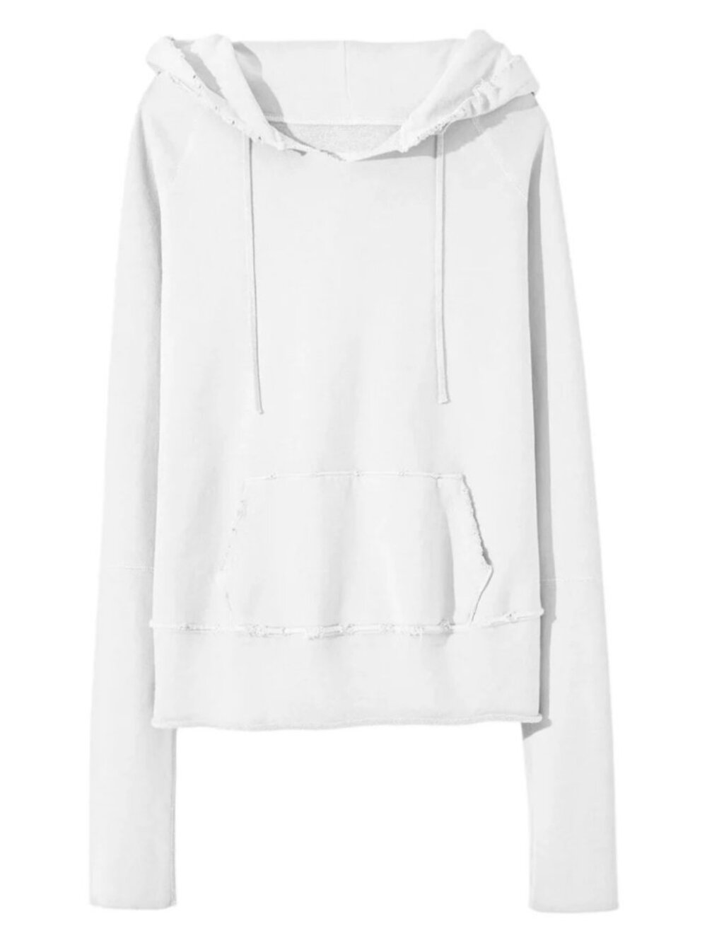 Nili Lotan Chalk Hoodie Sweatshirt Size L Kangaroo Pocket